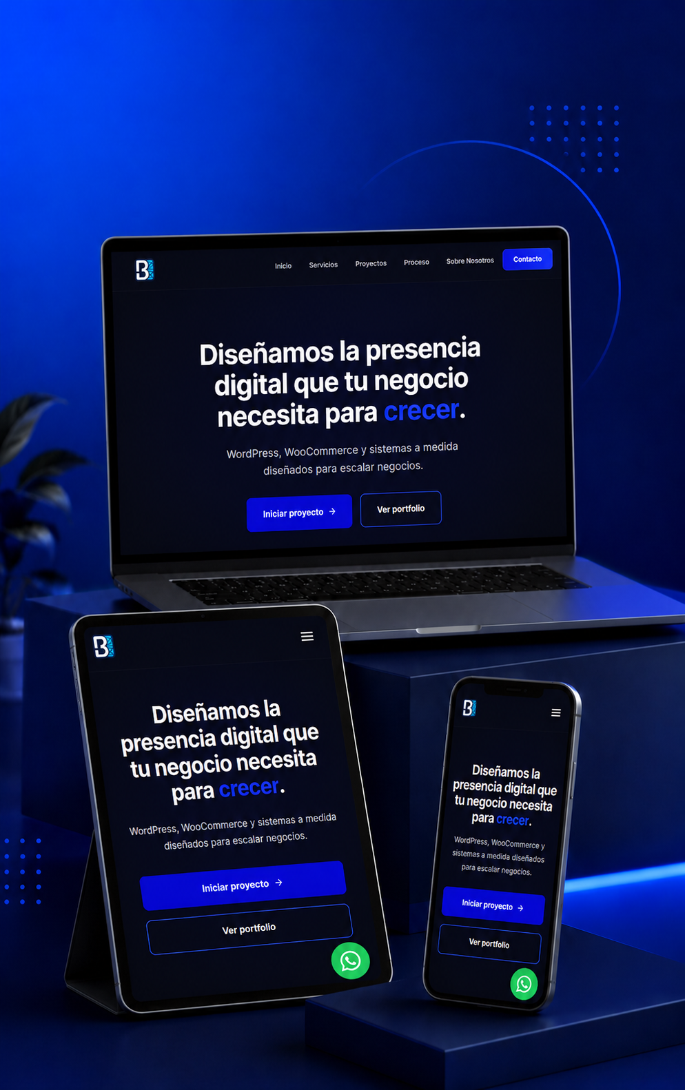 Sitio web desarrollado para Belmont Websites por Nahuel Acosta Dev