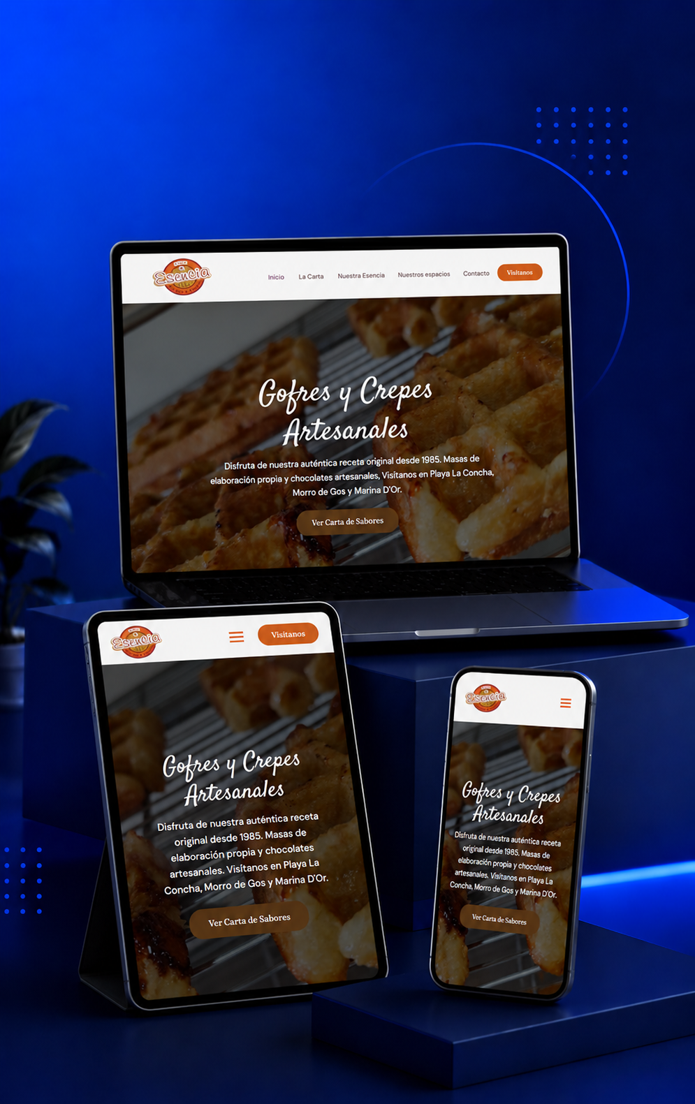 Sitio web desarrollado para Sabor y Esencia por Nahuel Acosta Dev.