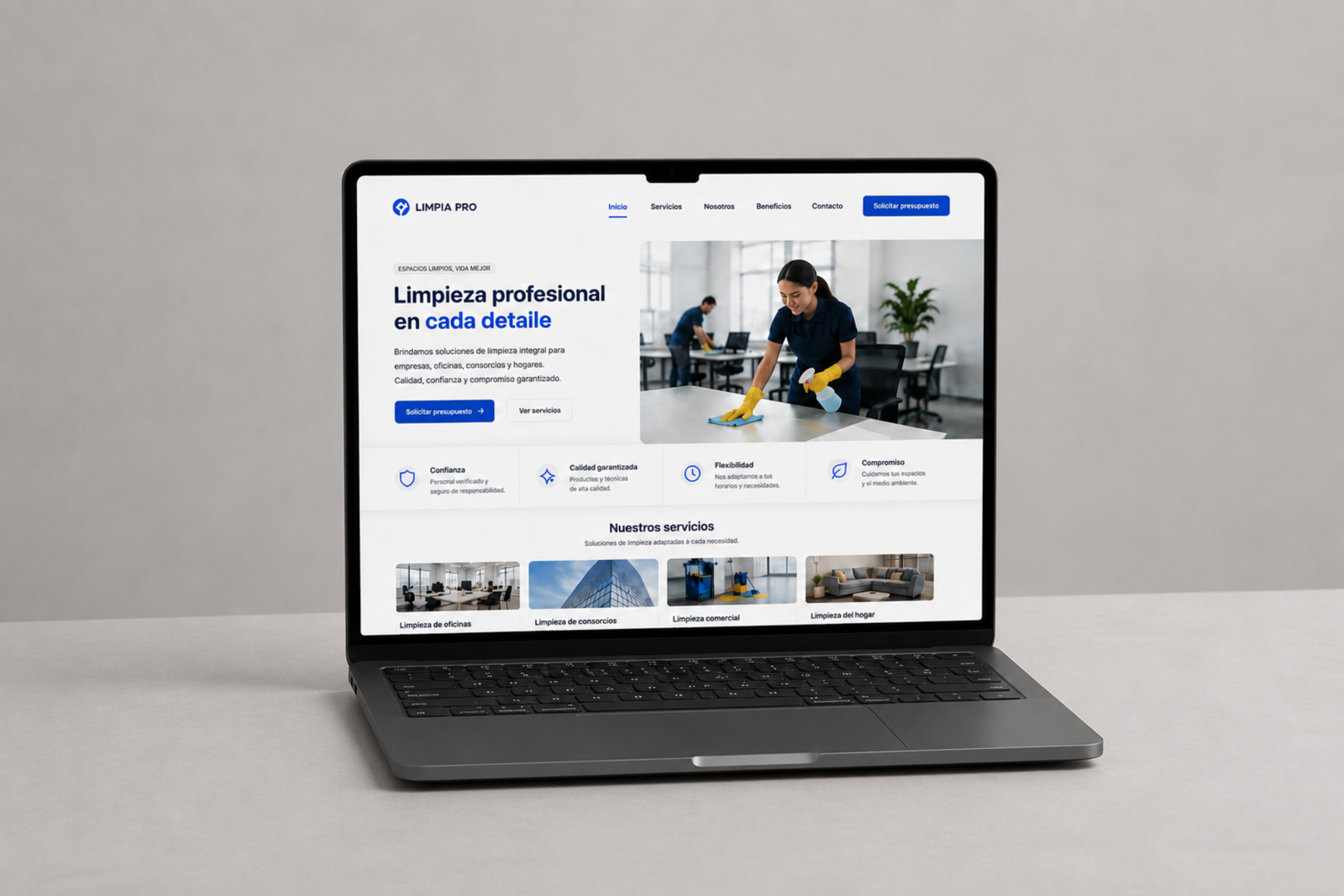 Landing page desarrollada por Nahuel Acosta Dev, optimizada para captar clientes y generar conversiones.